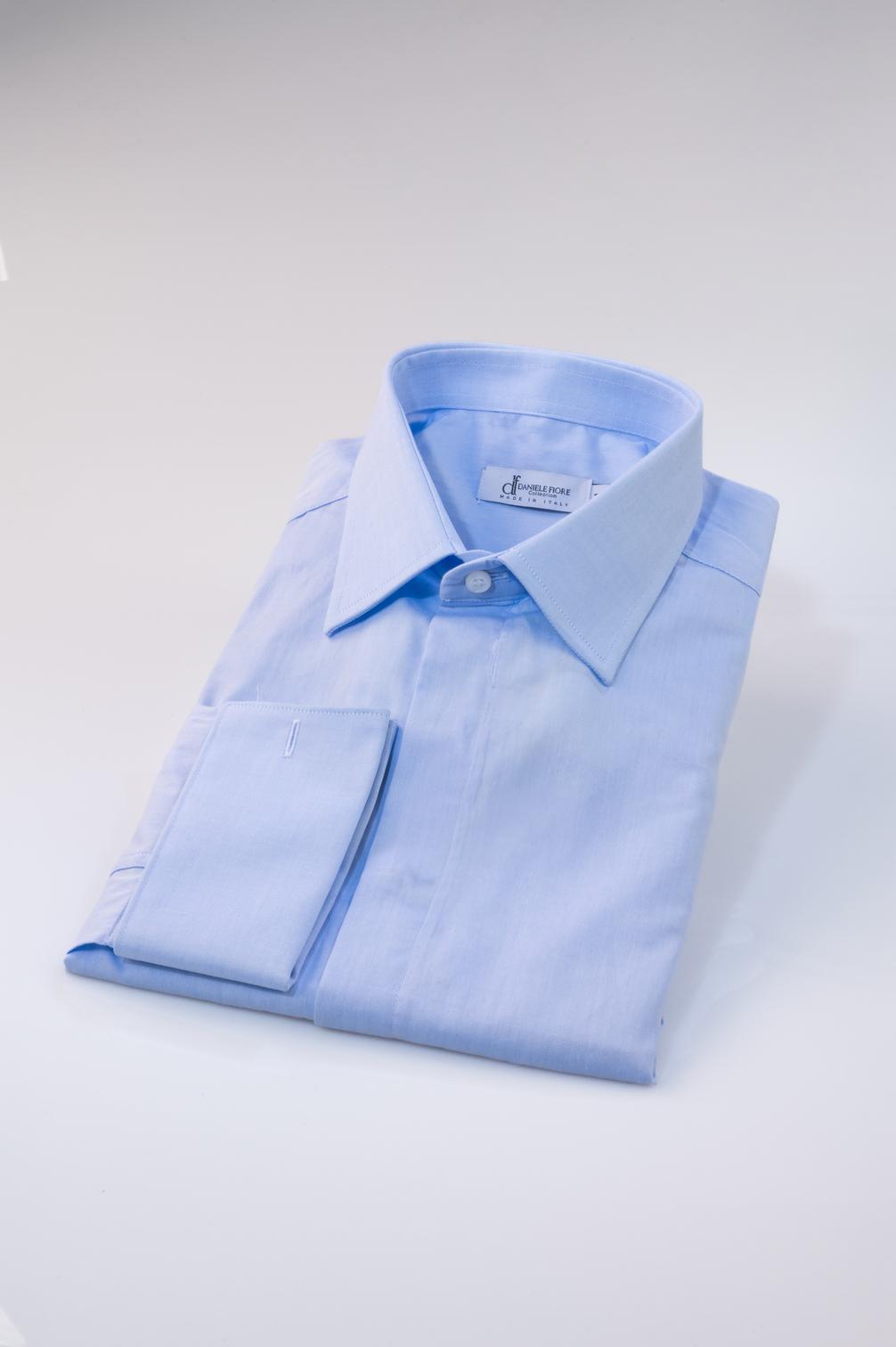 MAR_1730 Camicia Uomo Azzurro Chiaro - Colletto Italiano - immagine 1