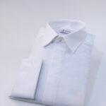 Camicia Uomo Bianca con Copribottoni e Polso da Gemelli – Collo Italiano