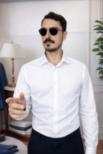 Camicia Uomo Bianca - Puro cotone, collo italiano
